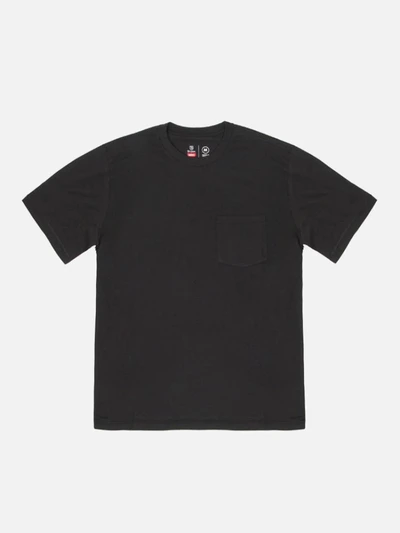 BASIC S/S POCKET TEE-WASHED BLACK